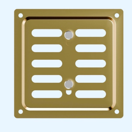 1717MER Gold ERA Решетка вентиляционная MER регулируемая 175х175 окраш.сталь Gold